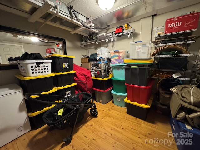 view of storage area