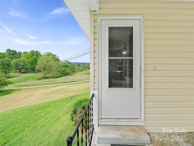 92 Church St, Weaverville, NC 28787 - property entrance with a yard