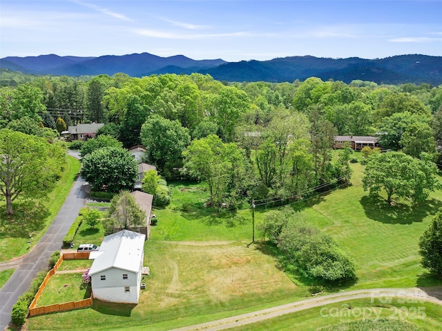 92 Church St, Weaverville, NC 28787 - aerial view of a mountainous background and a heavily wooded area