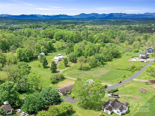 92 Church St, Weaverville, NC 28787 - drone / aerial view of a mountainous background and a forest
