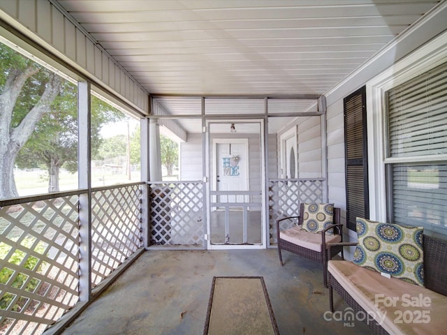 view of sunroom
