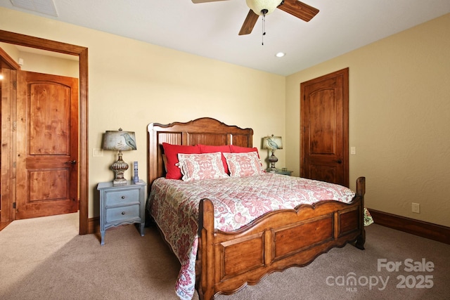 693 Thunderhill Trl, Blowing Rock, NC 28605 - carpeted bedroom with baseboards and ceiling fan