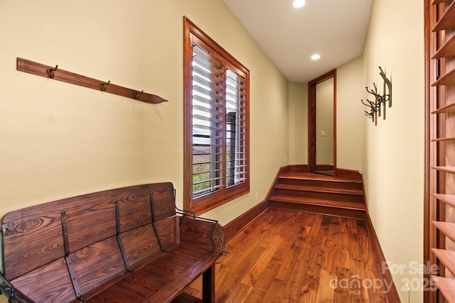 693 Thunderhill Trl, Blowing Rock, NC 28605 - hall featuring wood finished floors, baseboards, and recessed lighting