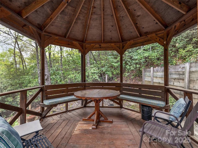 221 Holland Dr, Black Mountain, NC 28711 - wooden deck with a gazebo