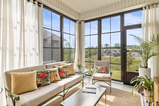 view of sunroom / solarium