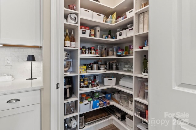 view of pantry