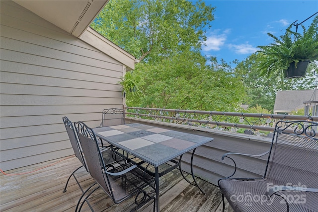 13932 Queens Harbor Rd, Charlotte, NC 28278 - wooden terrace featuring outdoor dining space