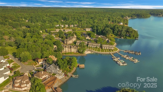 13932 Queens Harbor Rd, Charlotte, NC 28278 - aerial view of property's location featuring a heavily wooded area and a nearby body of water