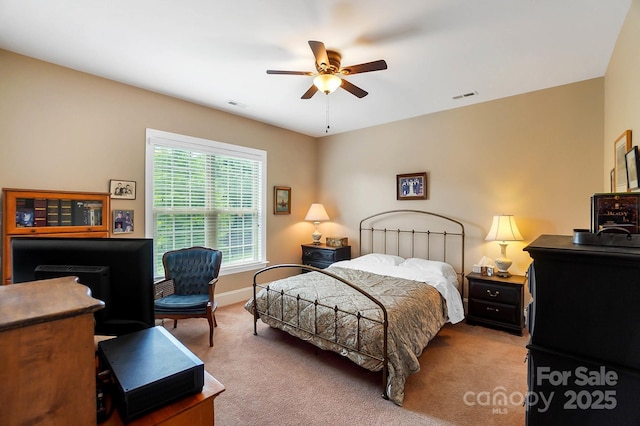 9735 Wheatfield Rd, Charlotte, NC 28277 - bedroom featuring carpet, baseboards, and a ceiling fan