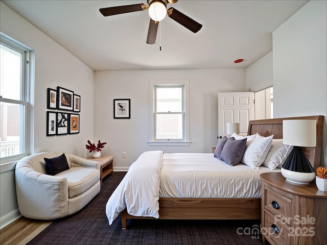 55 Ranlo Ave, Gastonia, NC 28054 - bedroom with a ceiling fan and baseboards