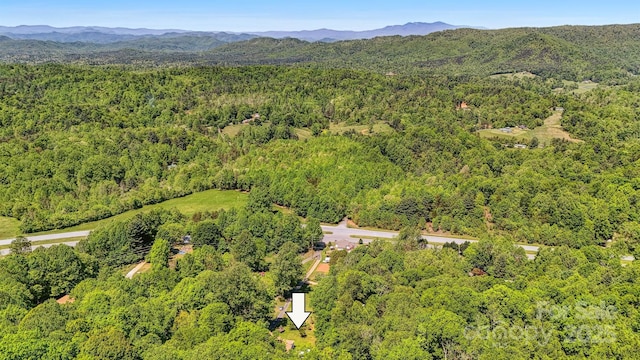 2196 Uphill Ln, Lenoir, NC 28645 - aerial view of property and surrounding area with a forest and a mountainous background