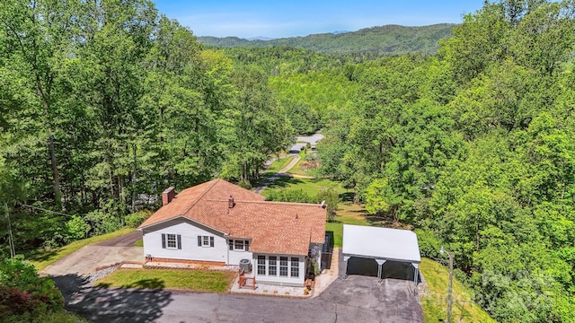 2196 Uphill Ln, Lenoir, NC 28645 - aerial view of property and surrounding area with a forest