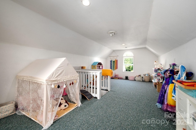 44 White Thorn Dr, Alexander, NC 28701 - playroom with lofted ceiling and carpet