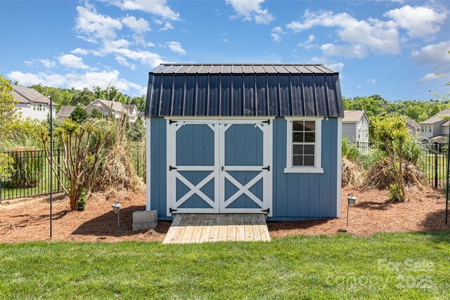 view of shed