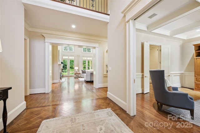 5701 Challisford Ln, Charlotte, NC 28226 - foyer with visible vents and ornamental molding