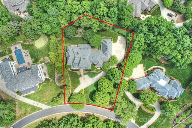 5701 Challisford Ln, Charlotte, NC 28226 - birds eye view of property
