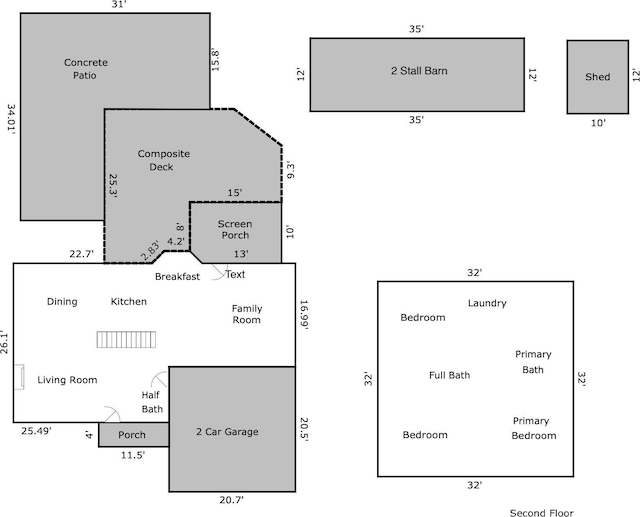6910 Birdsong Ln, Waxhaw, NC 28173 - floor plan / room layout