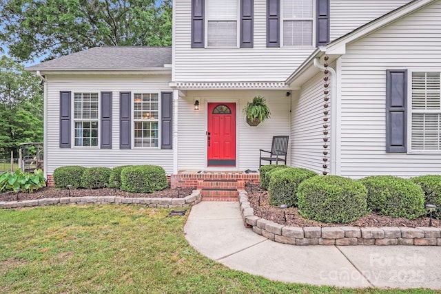 6910 Birdsong Ln, Waxhaw, NC 28173 - property entrance with a lawn