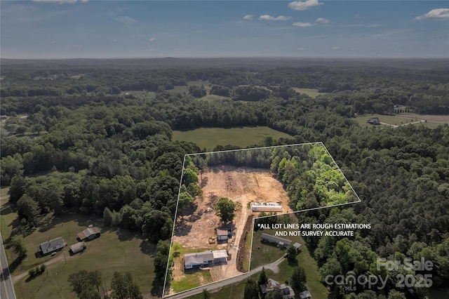 159 Old Home Pl, China Grove, NC 28023 - birds eye view of property featuring a wooded view