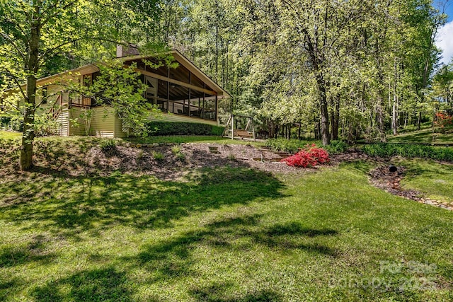 385 N Fork Rd, Black Mountain, NC 28711 - view of yard featuring a view of trees