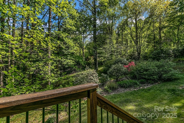 385 N Fork Rd, Black Mountain, NC 28711 - view of yard featuring a forest view