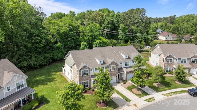 aerial view featuring a residential view