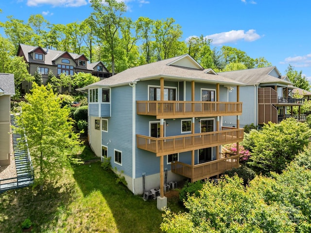 117 Distant View Dr, Asheville, NC 28803 - rear view of property featuring a balcony