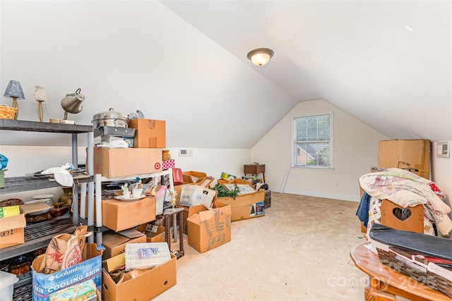 view of storage room
