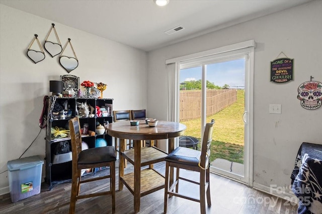 1270 Winding Creek Rd, Salisbury, NC 28146 - dining area with wood finished floors and baseboards