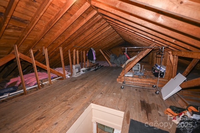 view of attic