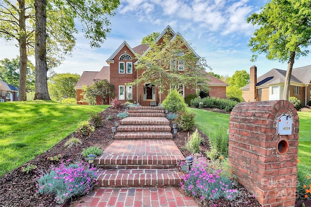 4509 Rosecliff Dr, Charlotte, NC 28277 - view of front of property featuring a front yard and brick siding