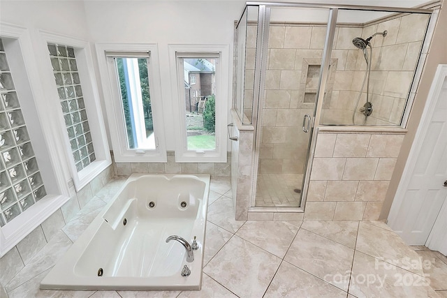 4509 Rosecliff Dr, Charlotte, NC 28277 - bathroom with a shower stall and a tub with jets