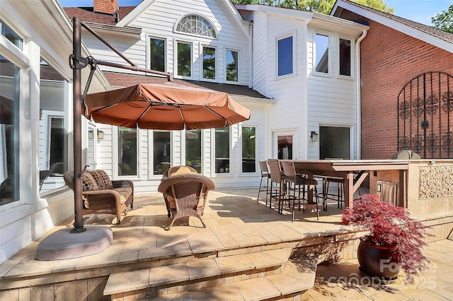 4509 Rosecliff Dr, Charlotte, NC 28277 - view of patio / terrace with an outdoor bar