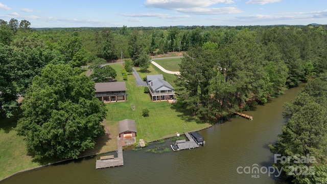 view of subject property featuring a large body of water