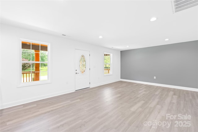 662 Camp Ferry Rd, Mooresboro, NC 28114 - entrance foyer featuring plenty of natural light, light wood finished floors, recessed lighting, and baseboards
