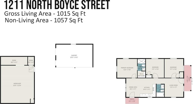 1211 N Boyce St, Gastonia, NC 28052 - floor plan / room layout