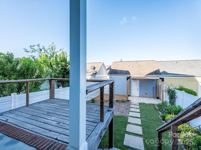 exterior space with a fenced backyard