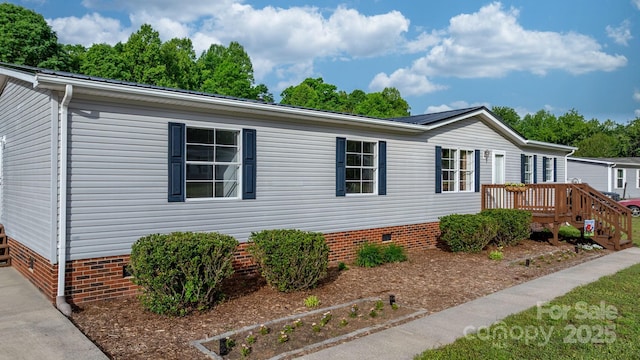 2521 Melvin Propst Dr, Morganton, NC 28655 - view of front of property with crawl space and a deck