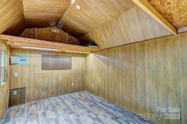 101 J M Ln, Lawndale, NC 28090 - interior space with wood walls and lofted ceiling