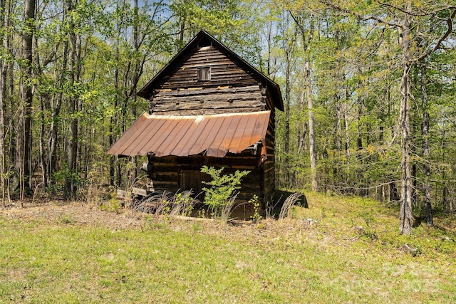 5013 Friendship Circle Rd, East Bend, NC 27018 - view of outbuilding featuring a forest view