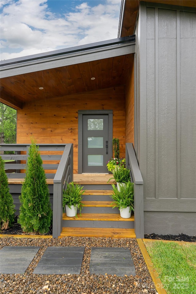 view of doorway to property