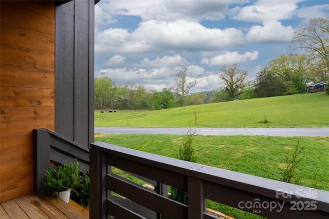 476 Upper Grassy Branch Rd, Asheville, NC 28805 - wooden deck featuring a lawn