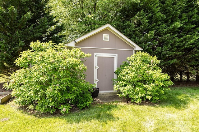 view of shed