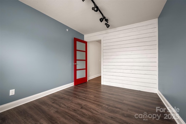 20 Foxden Dr Unit 301, Fletcher, NC 28732 - empty room with track lighting, baseboards, and wood finished floors