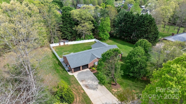 aerial view with a view of trees