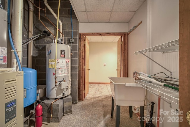 utilities featuring gas water heater