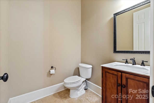 8904 Woodhall Lake Dr, Waxhaw, NC 28173 - bathroom featuring baseboards, tile patterned floors, vanity, and toilet
