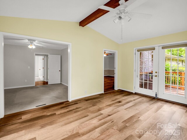 209 Daniel Dr, Hendersonville, NC 28739 - empty room featuring ceiling fan, baseboards, and light wood-style flooring