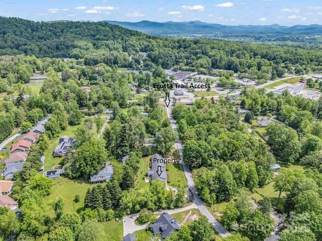 209 Daniel Dr, Hendersonville, NC 28739 - drone / aerial view of a forest and mountains