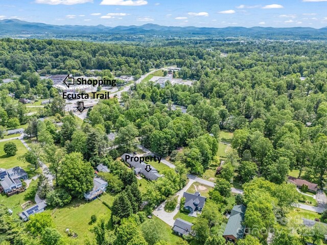 209 Daniel Dr, Hendersonville, NC 28739 - drone / aerial view of a heavily wooded area